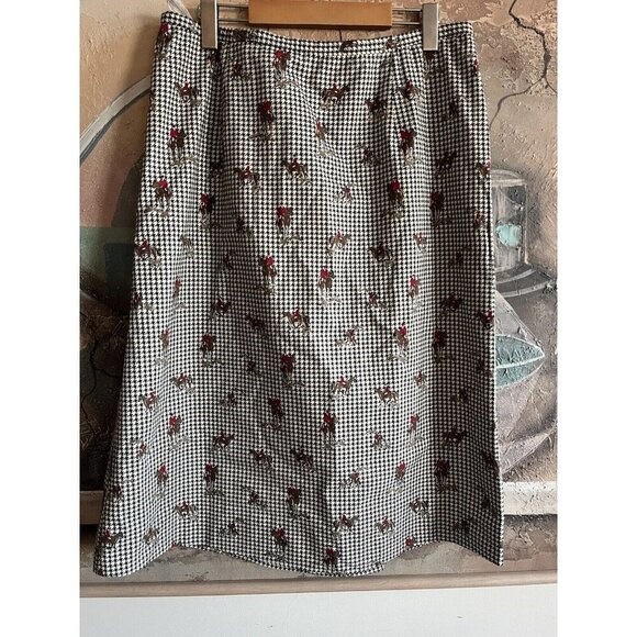 Vintage Talbots Equestrian Horse cotton Pencil Skirt - Picture 3 of 7